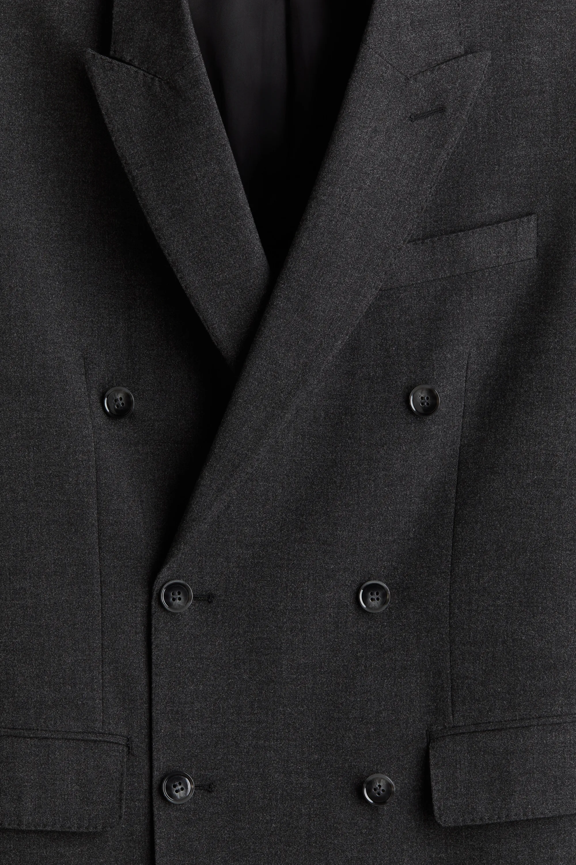 Veste Regular Fit à fermeture croisée - Gris foncé
