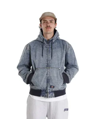 Hooded Denim Jacket Rinsed Fade Blue — photo 1