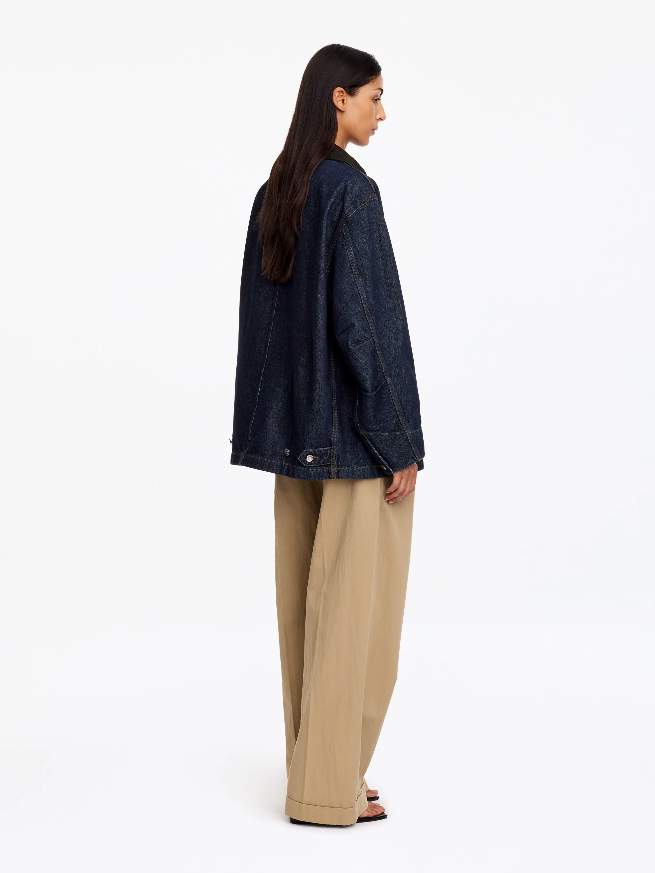 Veste en jean oversize - Bleu foncé