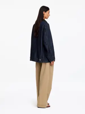 Veste en jean oversize - Bleu foncé — photo 1
