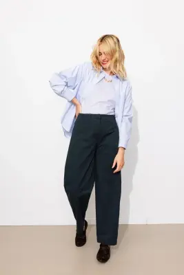 Pantalon balloon en toile — photo 3