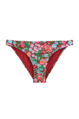 Bas de maillot de bain Fabiola imprimé Liberty rose et bordeaux — photo 4