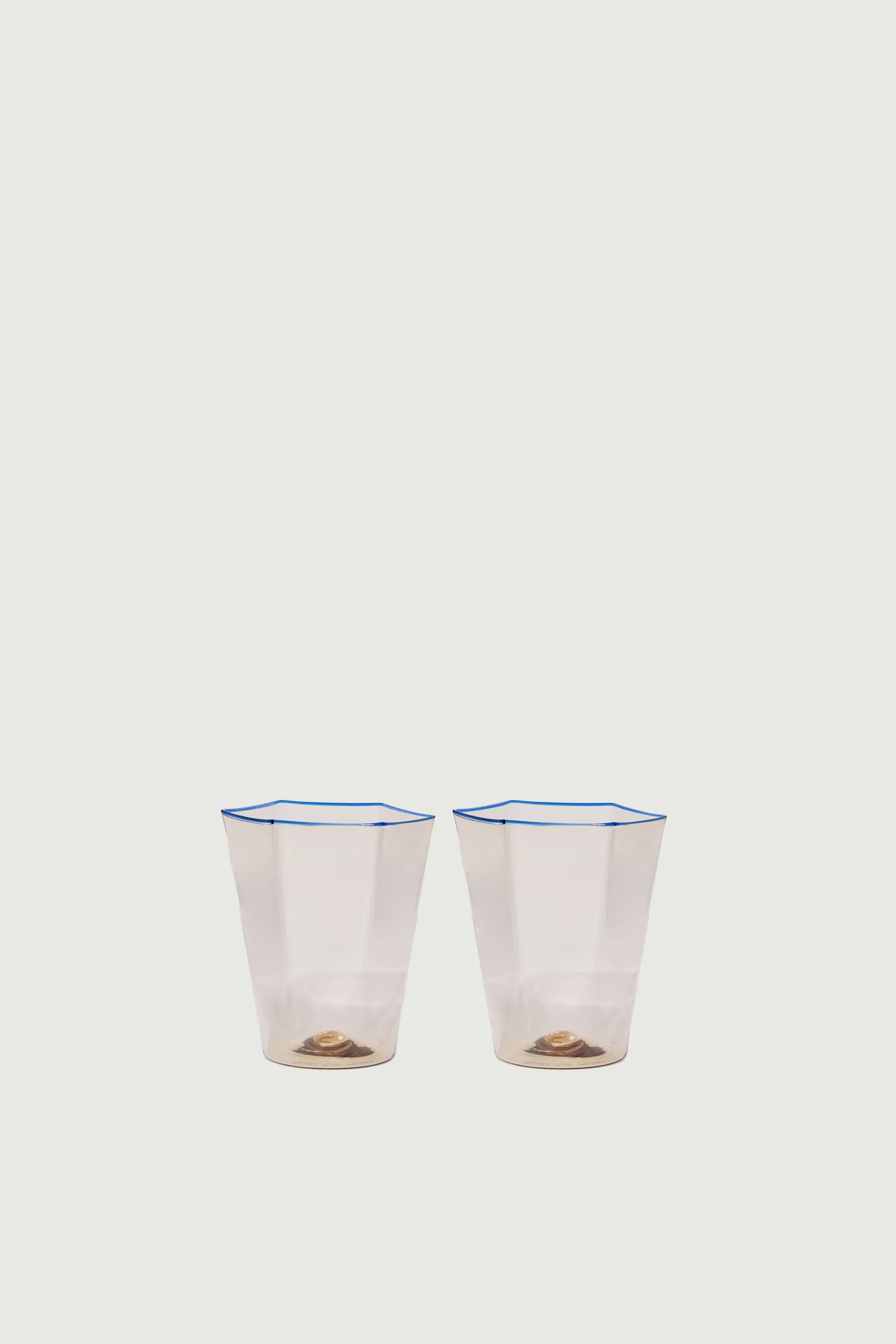 PAIRE DE VERRES DE MURANO BLEU