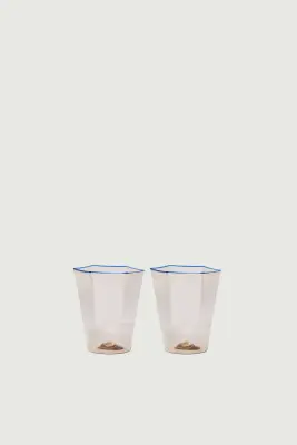 PAIRE DE VERRES DE MURANO BLEU — photo 1