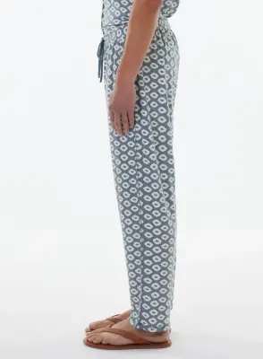 Pantalon Bleu en Lin / Elasthanne — photo 4