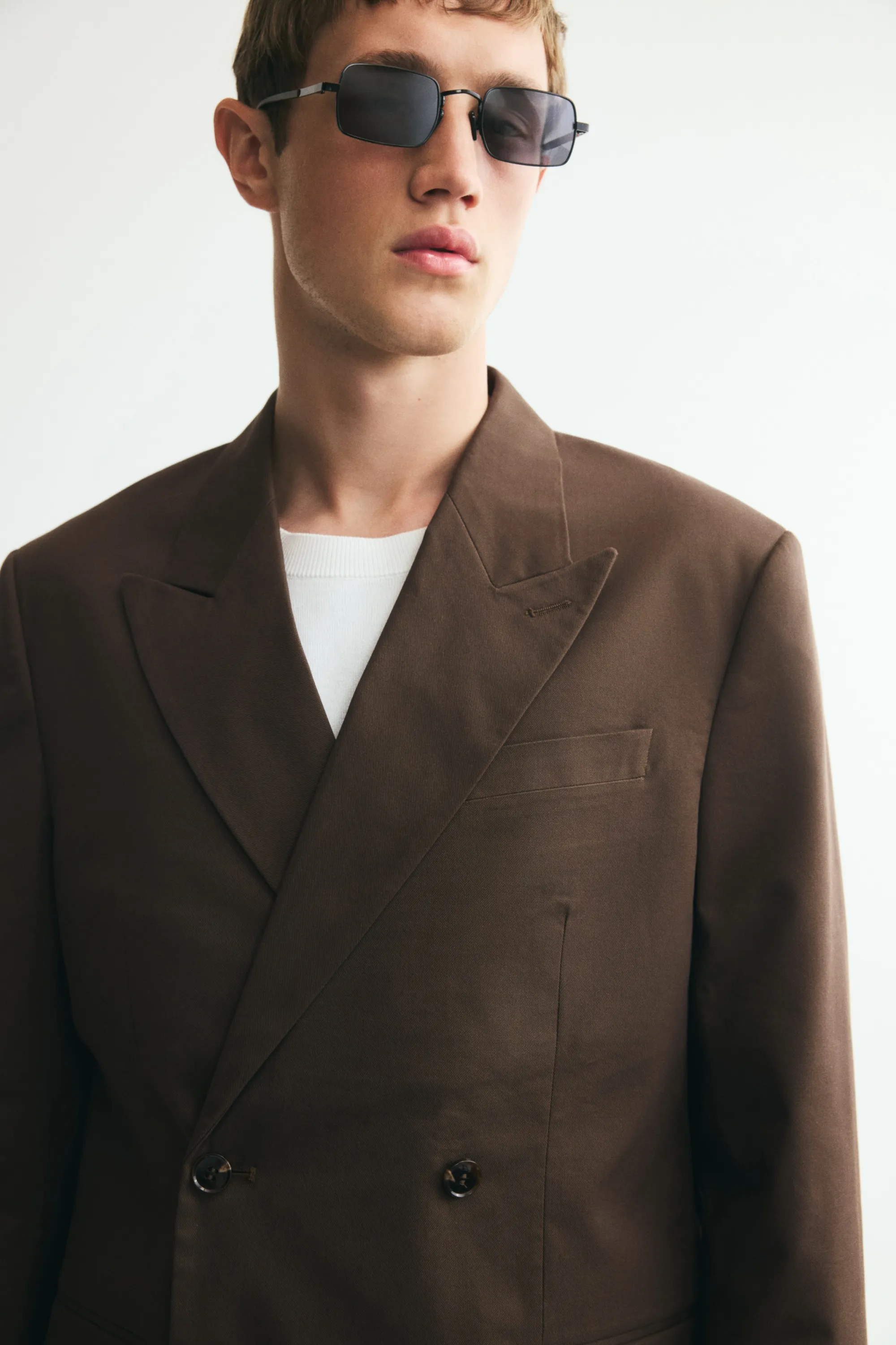 Veste Relaxed Fit à fermeture croisée - Marron