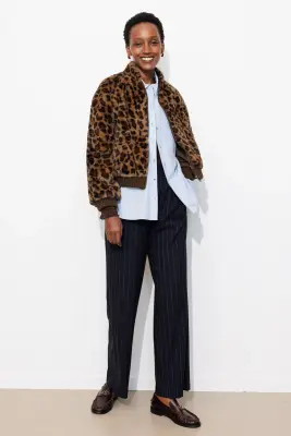 Blouson zippé en moumoute — photo 3