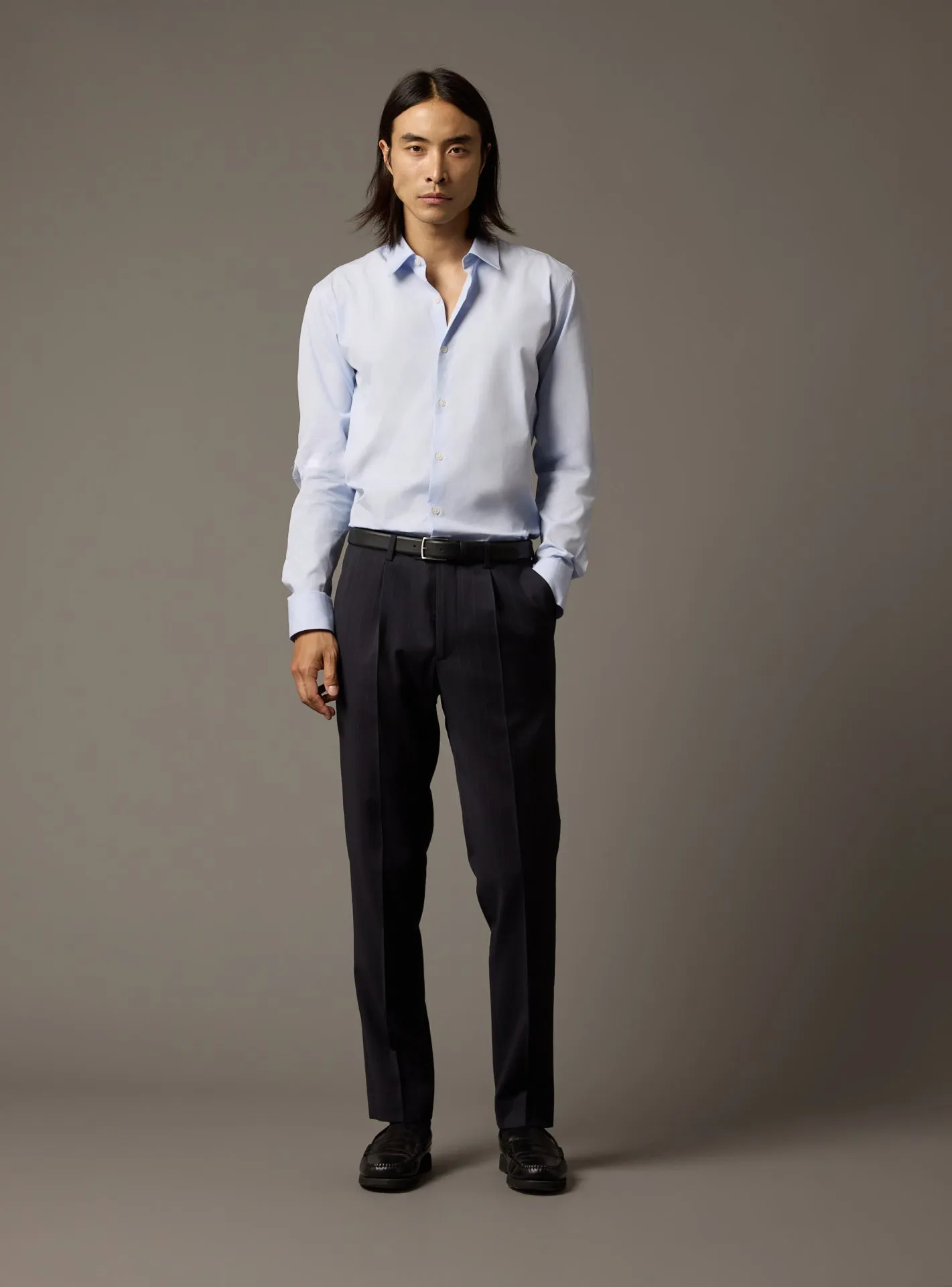 Pantalon de costume Laslo Navy/White