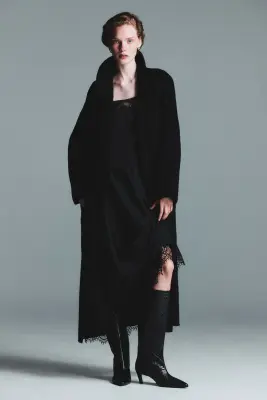 Bottes en cuir de hauteur genou - Noir/imitation crocodile — photo 1