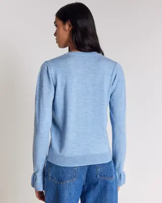 Cardigan Rosalie bleu ciel — photo 4