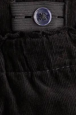 Pantalon jogger en velours côtelé avec doublure - Gris foncé — photo 2