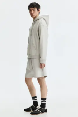Short Regular Fit en molleton - Gris clair — photo 4