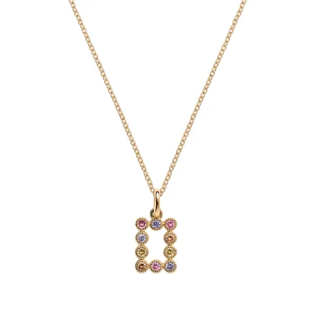 Pendentif seul Plaqué or - Oxyde de Zirconium rose jaune violet Go Mademoiselle 604114
