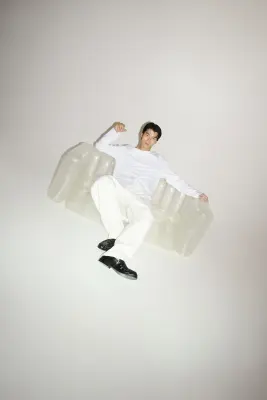 T-shirt à manches longues Cooling Relaxed Fit - Blanc — photo 2