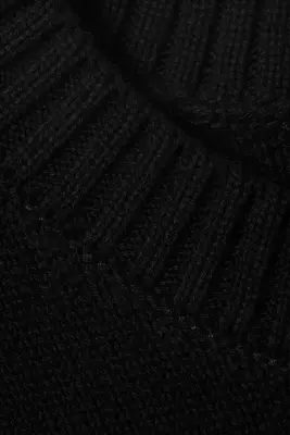Pull oversize en coton épais - Noir — photo 3