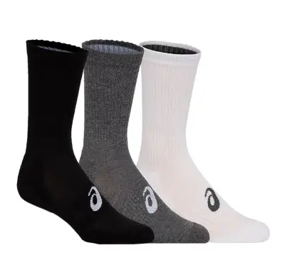 ASICS CHAUSSETTES LOT X3 Noir Gris Blanc — photo 2