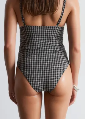 Maillot de bain col en V - Noir — photo 4