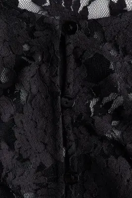 Blouse volantée en dentelle - Noir — photo 5