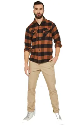 DICKIES CHEMISE SACRAMENTO Marron — photo 4