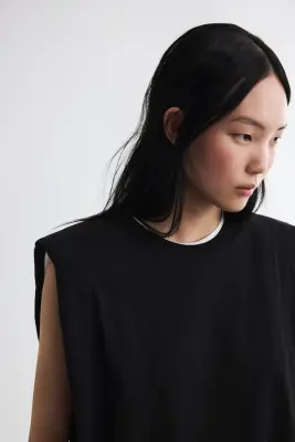 Débardeur à épaulettes - Noir — photo 2