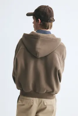 Veste imprimée Oversized Fit avec capuche et zip - Taupe/Las Vegas — photo 3