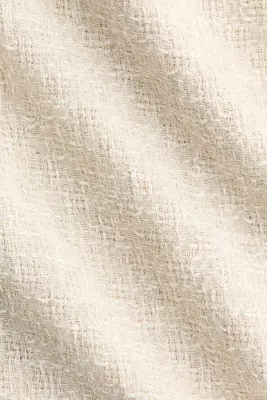 Robe droite en lin mélangé - Beige clair/noir — photo 5