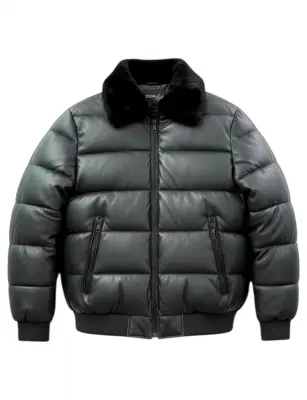 Blouson doudoune noir bombers goose — photo 2