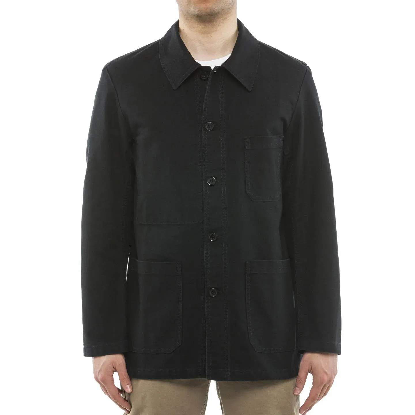 Veste workwear authentique en coton biologique 1G/4 - Noir