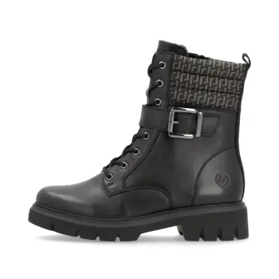Bottines Remonte D1W71-03 Noires - Lacets Grande Pointure Femme — photo 2