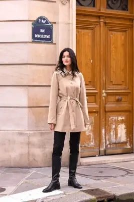 Charlie Short Trenchcoat - Khaki — photo 8