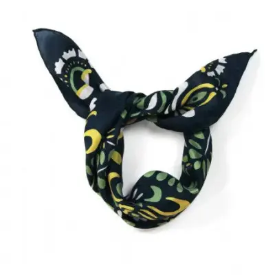 Foulard en soie mini Yulia jaune - les Belles Vagabondes — photo 2