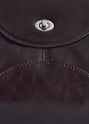 Sac porté épaule incurvé - Marron foncé — photo 1