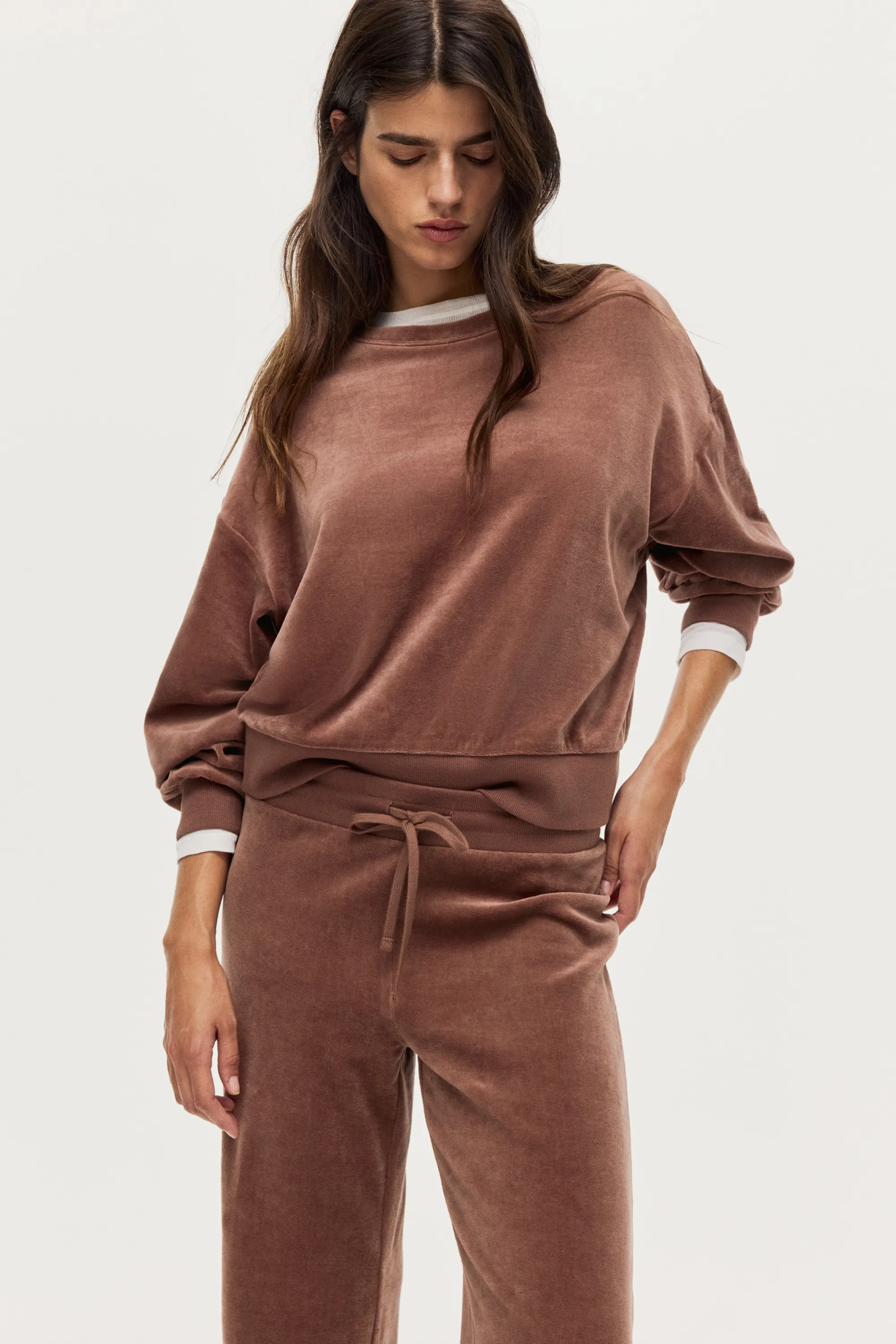 Pantalon en velours - Rose ancien foncé