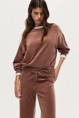 Pantalon en velours - Rose ancien foncé — photo 1