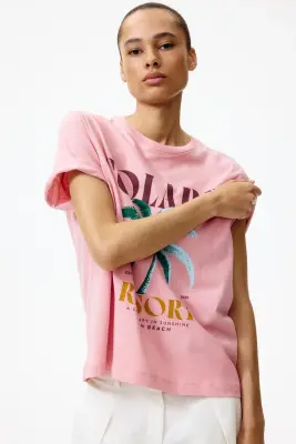 T-shirt imprimé - Rose ancien/Solare — photo 1
