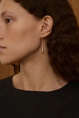 BOUCLES D'OREILLES DORMEUSES DORÉ — photo 2