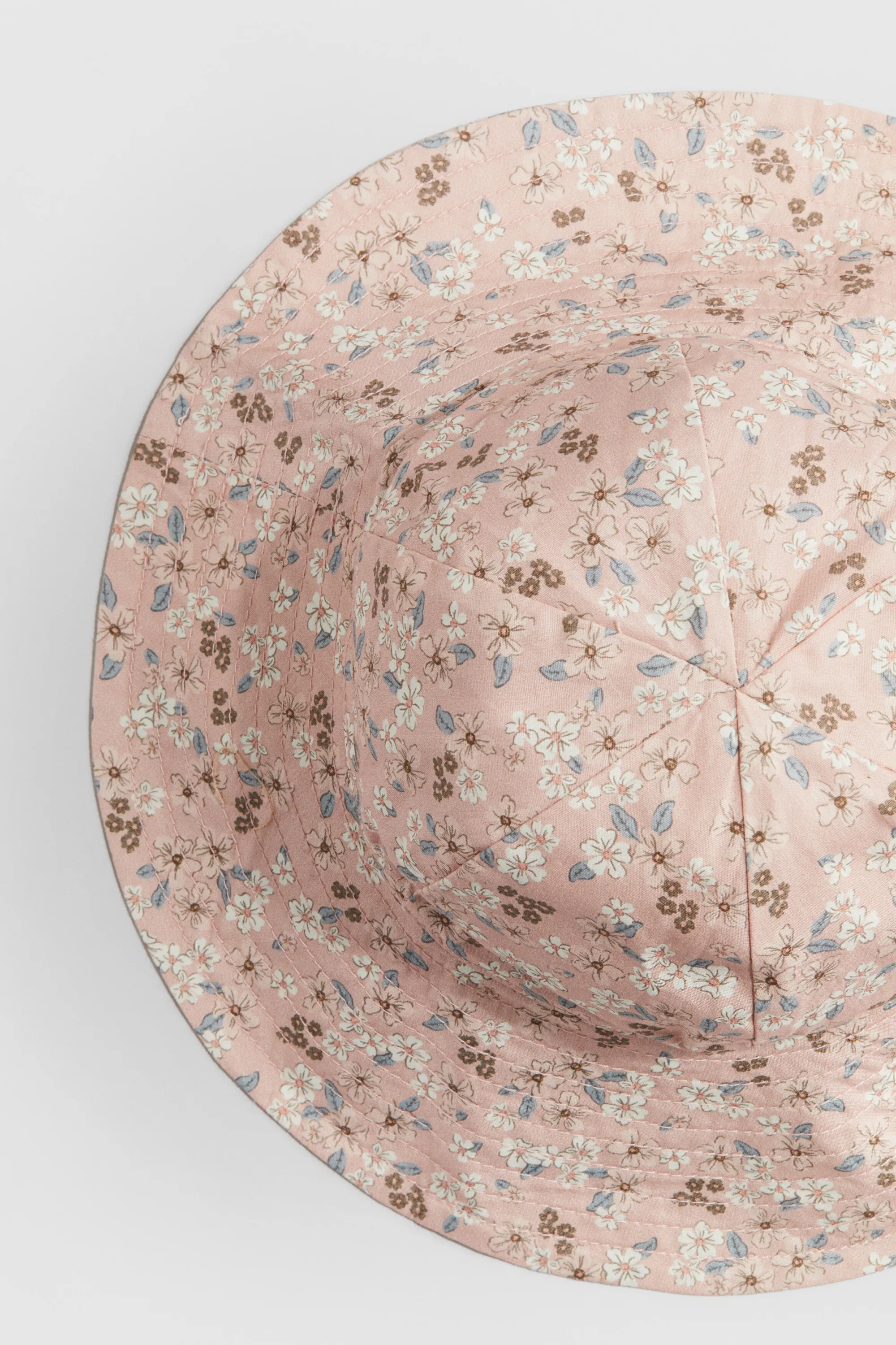 Chapeau de soleil en coton - Rose ancien clair/fleuri