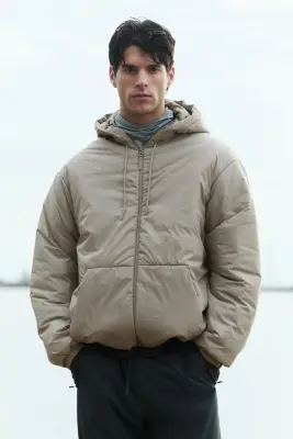 Veste matelassée coupe-vent et déperlante - Beige clair — photo 1