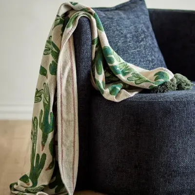Plaid Oiseaux Vert — photo 3