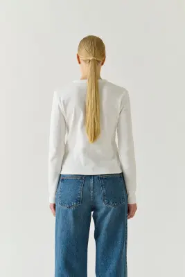 TEE-SHIRT FLAVIE BLANC — photo 3