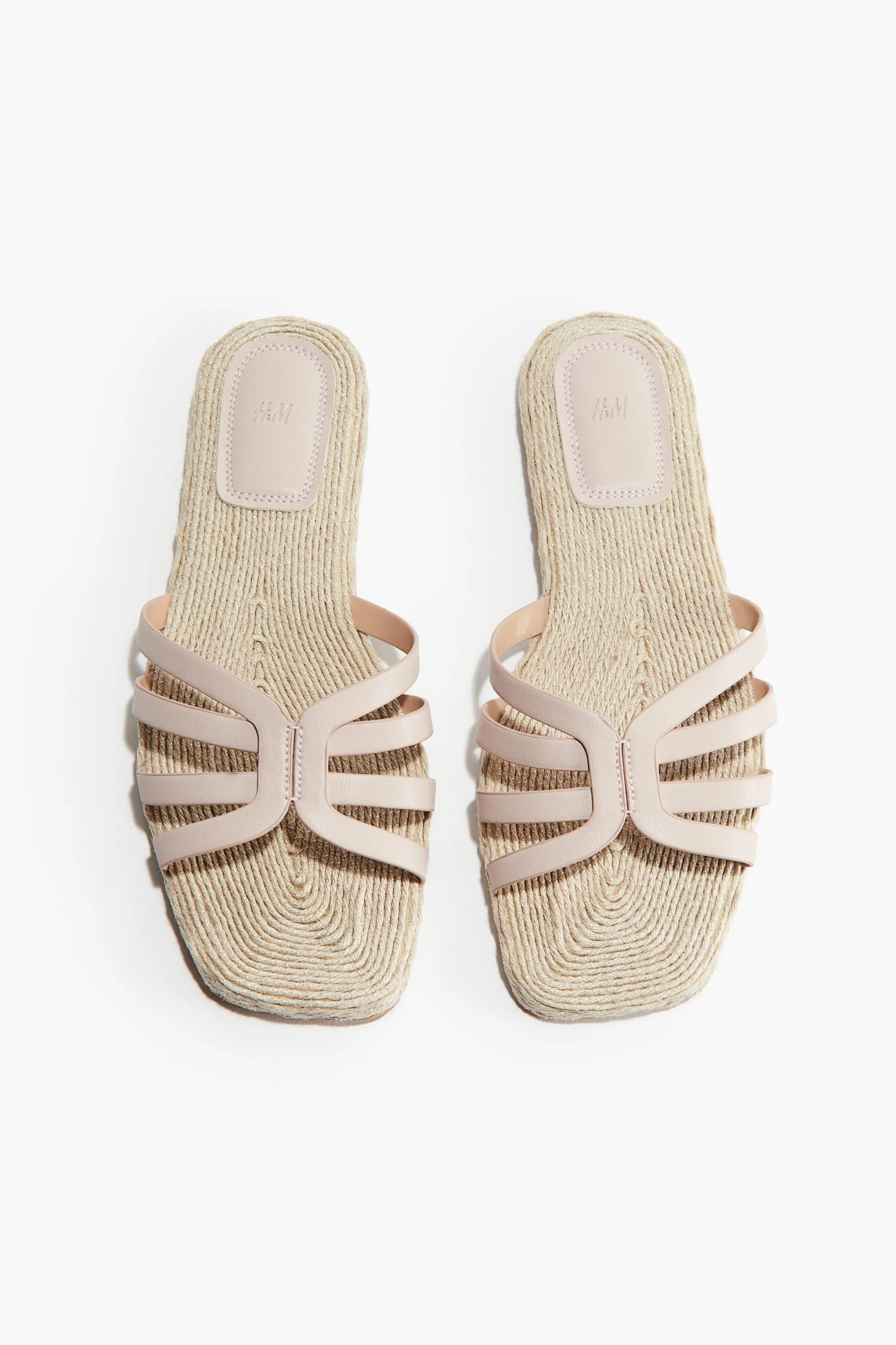 Sandales façon espadrilles - Beige clair