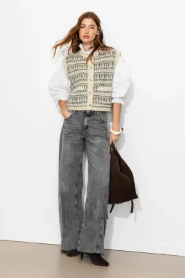 Cardigan sans manches jacquard — photo 3