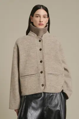VESTE OLYMPE BEIGE/GRIS — photo 1