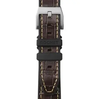 Bracelet Montre Rochet 22mm Trocadero Marron coutures écrues 8522203ST13A — photo 3