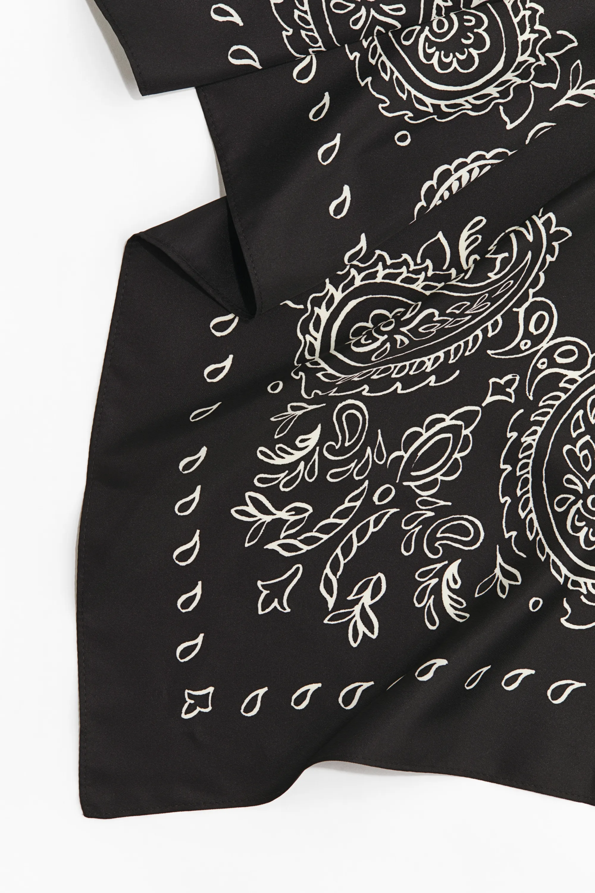 Foulard à motif - Noir/motif cachemire