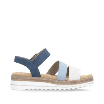 Sandales Remonte D0Q55-14 Bleu Marine - Velcro Boucle Grande Pointure Femme — photo 3