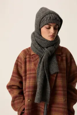 Capuche écharpe Audine Anthracite — photo 1