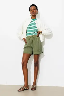 Short fluide uni Femme — photo 3