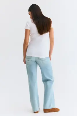 MAMA Straight Jeans - Bleu denim clair — photo 2