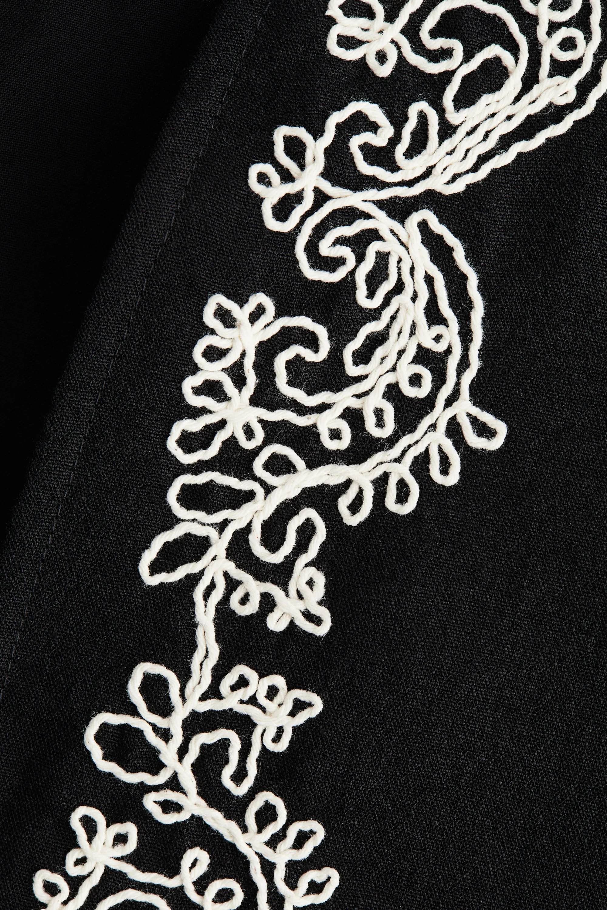 Gilet sans manches brodé - Noir/blanc